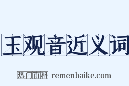 玉观音近义词是什么意思的图片